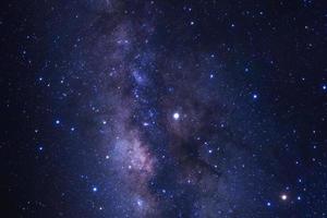 Close up of clearly milky way galaxy with stars and space dust in the universe photo