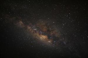 Milky Way Galaxy, Long exposure photograph, with grain photo