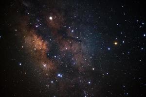 The center of the milky way galaxy,Long exposure photograph, with grain photo