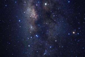 Close up of Milky way galaxy with stars and space dust in the universe photo