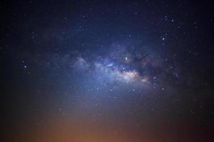 milky way galaxy with stars and space dust in the universe photo