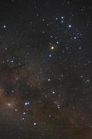 Scorpio constellation and the center of the milky way galaxy,Long exposure photograph, with grain photo