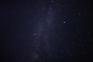 Milky way galaxy. Long exposure photograph.With grain photo