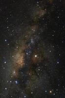 Milky way galaxy with stars and space dust in the universe, Long exposure photograph, with grain. photo