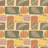 modern paumkins pattern, pumkins pattern in boho style suitable for fabric print, wallpaper,wrapping and apparel. vector
