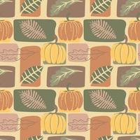 modern paumkins pattern, pumkins pattern in boho style suitable for fabric print, wallpaper,wrapping and apparel. vector