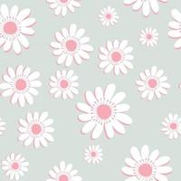 Daisy dream pattern with beautiful pastel color, trendy floral seamless pattern vector