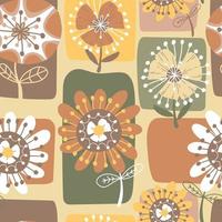 floral seamless pattern in pastel colors, autumn pattern theme vector