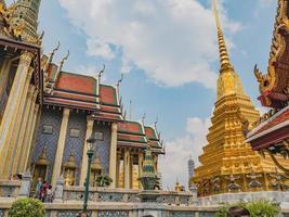 Wat phra kaew temple at bangkok city Thailand.Wat Phrakeaw Temple is the main Temple of bangkok Capital of Thailand photo