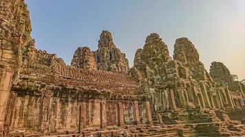 bayon face in bayon temple angkor wat siem reap cambodia,wonder of the world photo