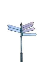 Mock up White Guidepost on isolated Background photo