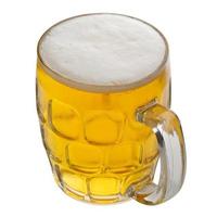 Glass of Cold Beer isolated on white background photo