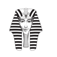 ilustración en blanco y negro del faraón egipcio antiguo de la dinastía XVIII, akhenaton. png