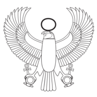 une représentation d'horus, dieu du ciel png