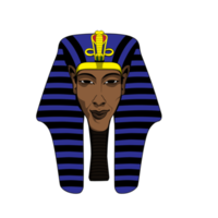 Colored illustration of the 18th dynasty ancient Egyptian Pharaoh, Akhenaten