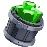 3d rendering of game icon illustration, reward gem bonus png