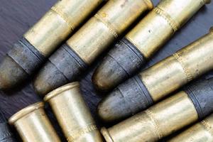 Close up of bullets. Ammunition photo