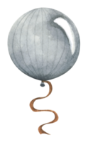 Luftballons. aquarellillustration für postkarte, einladung, banner. png