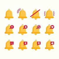 Set Of Bell Element Icons vector