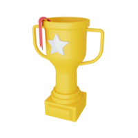 3d rendering trophy isolated useful for business, company, economy, corporate and finance design png