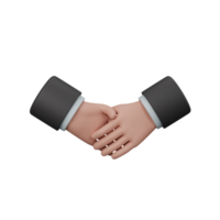 3d rendering handshake isolated useful for business, company, economy, corporate and finance design png