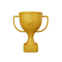 3d rendering trophy isolated useful for business, company, economy, corporate and finance design png