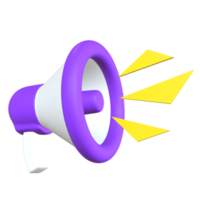 illustration de mégaphone 3d png