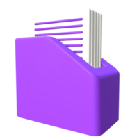 3d kantoor document illustratie png