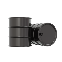 3D Rendering of petroleum oil drum container barrel png