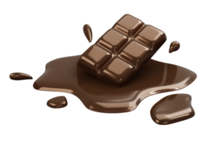 barra de chocolate 3d renderização png