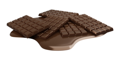 barra de chocolate aislado 3d render png