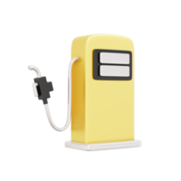 3D Rendering of petroleum oil fuel pump nozzle. 3D Render illustration cartoon style. png