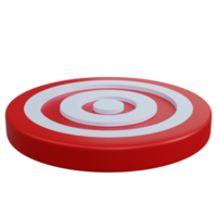 3d rendering red target empty isolated png