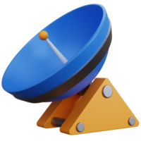 3d rendering satellite dish isolated png