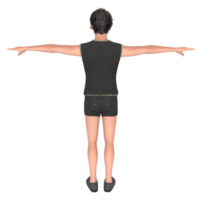 giovane ragazzo 3d modellazione png