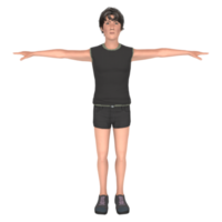 Young boy 3d modelling png