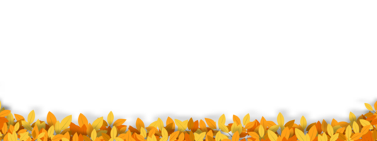 fondo de otoño con marco de hojas naranjas y amarillas, diseño de borde de banner de ilustración vectorial para venta, descuento o promoción de otoño. png