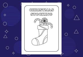 Christmas coloring page design for kids. Children coloring page interiors vector