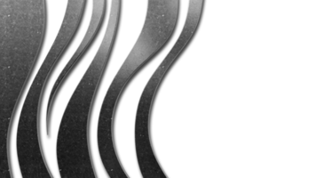 A 3d rendering image of many curved black concrete wall. png