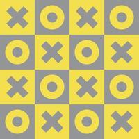 Checkered Background Pattern Tic Tac Toe Game vector