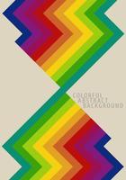 Rainbow Pattern Background Retro Zigzag Line vector