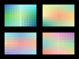 Pastel Color Pattern Set Abstract Background vector