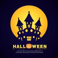 tarjeta de felicitación de halloween, póster o invitación a una fiesta vector