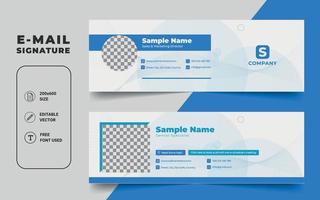 Corporate business email signature template design vector