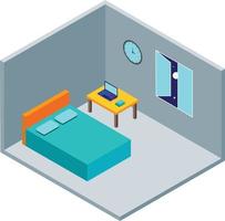 3D isometric smart home illustration natural environment vector