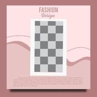 Social media post design template, with a square shape, suitable for promotional content on social media vector