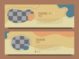 banner background design template with vintage style, suitable for use as a business promotion banner. vector