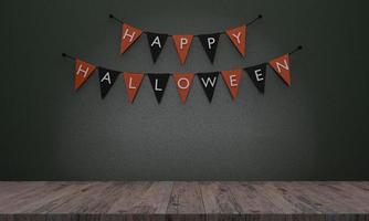 banner de feliz halloween para la decoración del hogar en halloween. foto