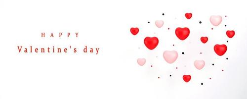 feliz día de San Valentín. con amor creativo composición de los corazones. foto