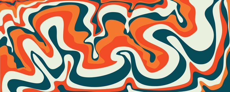Retro marble 60s wave pattern. Abstract swirl 60 s background. Psychedelic retro wave wallpaper. Modern background design. Abstract 60s 70s psychedelic design